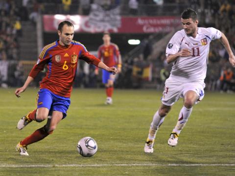Ilustrační foto z utkání Česko vs. Španělsko (Foto: Mediafax)