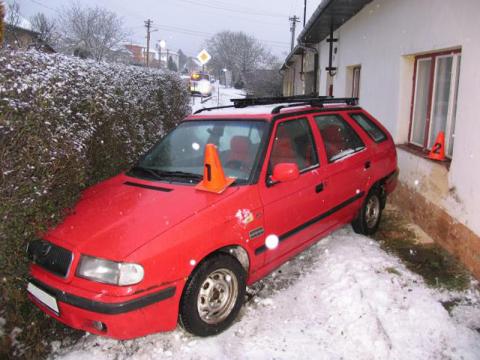 Zastavila až o dům (Foto: Policie ČR)