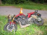 Na Kroměřížsku zahynul při havárii motorkář (Foto: Policie ČR)