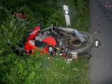 Smrtelná dopravní nehoda u Dolního Němčí (Foto: Policie ČR)