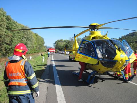 Zasahoval i vrtulník letecké záchranné služby (Foto: HZS Zlínského kraje)