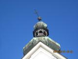 V Bánově hrozí pád kříže z věže kostela (Foto: HZS Zlínského kraje)