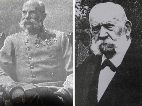 Franz Josef a František Strnadel (Foto: archiv obce Březnice a Marie Spáčilové)