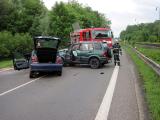 Nehoda zablokovala hlavní cestu (Foto: www.hzszlk.eu)