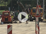 Oprava cesty  u divadla (Foto: Televize Zlín)