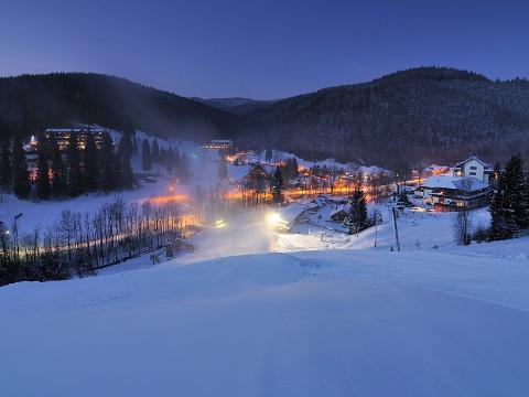 Pohled ze sjezdovky Razula (Foto: Resort Valachy Velké Karlovice)