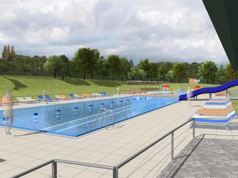 Studie velkého bazénu (Foto: MěÚ Valašské Klobouky)