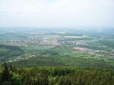 Hostýn, výhled na Bystřici pod Hostýnem (Foto: Wikipedia - Marzper)