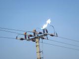 Požár na elektrickém vedení (Foto: HZS Zlínského kraje)