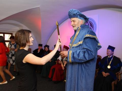 Monika Orságová při imatrikulaci (Foto: Adéla Kousalová)