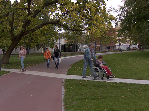 Park Komenského ve Zlíně (foto: Televize Zlín) Park Komenského ve Zlíně (foto: Televize Zlín)