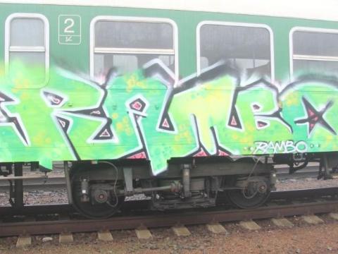 Poškozený vlak (Foto: Policie ČR)