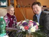 Magdaléna Kytnerová a starosta Jaroslav Němec (Foto: MěÚ Kroměříž)
