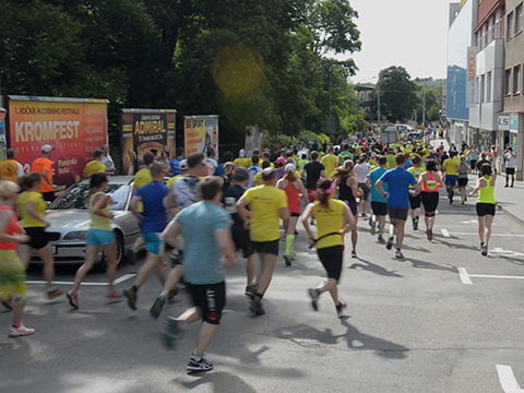 Půlmaraton v centru Zlína  (Foto: Televize Zlín)