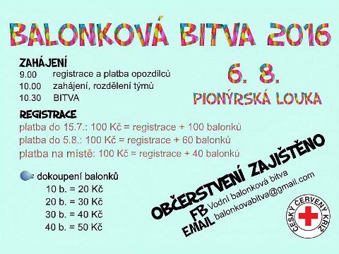 Balónková bitva Kroměříž 2016