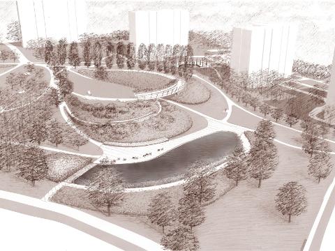 Vizualizace - III. etapa Centrálního parku Jižní Svahy (Foto: Zlin.cz)