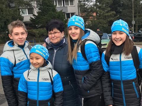 Marta Havlová se svými svěřenci (Foto: PSG Berani Zlín)