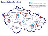 Mapa Center duševního zdraví (Foto: www.reformapsychiatrie.cz)