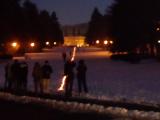 Světelný happening k uctění památky Jana Palacha (Foto: Živý Zlín)