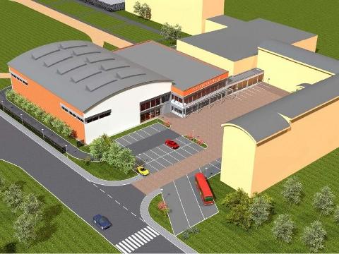 Vizualizace výstavby nové sportovní haly ve Valašském Meziříčí (Foto: ZK)