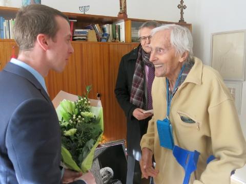 Primátor města Zlína Jiří Korec s Miroslavem Zikmundem (Foto: MěÚ Zlín)
