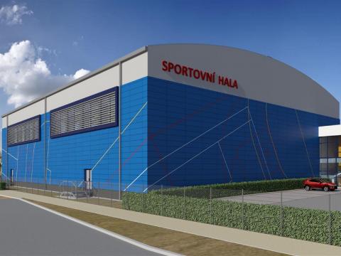 Vizualizace nové sportovní haly (Foto: MěÚ Valašské Meziříčí)
