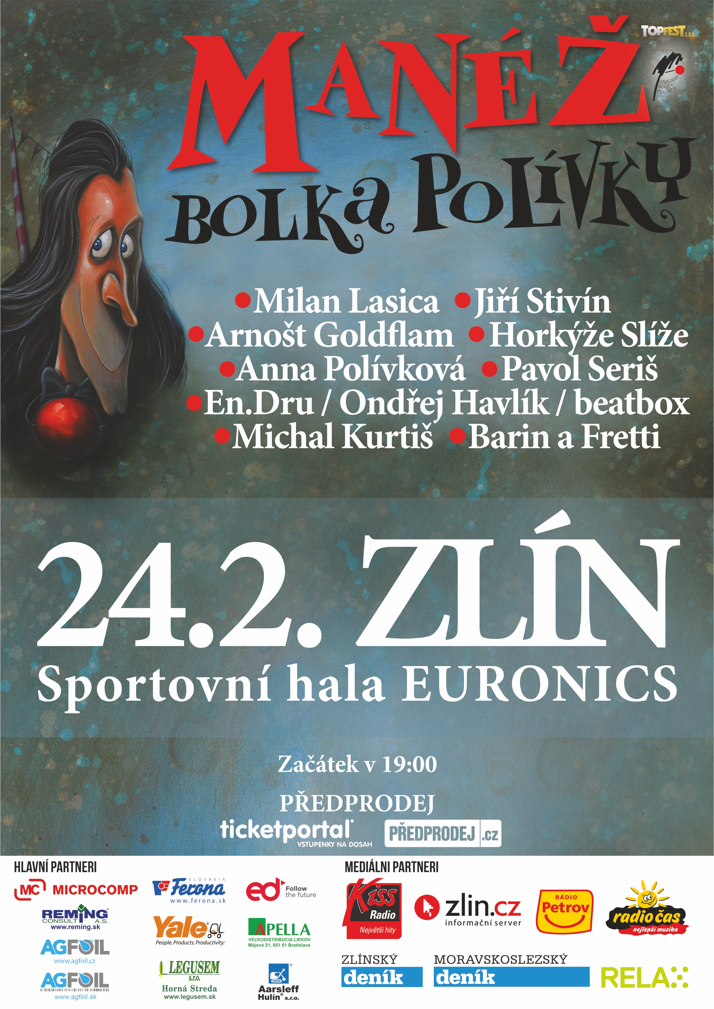 plakát Manéž Bolka Polívky Zlín