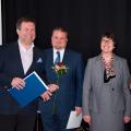 Cena poroty-Slovácko  - zleva Stanislav Blaha, starosta města Uherské Hradiště, Jan Blahůšek, ředitel parku Rochus, Dana Daňová, Jan Pijáček (Foto: Martin Peterka)
